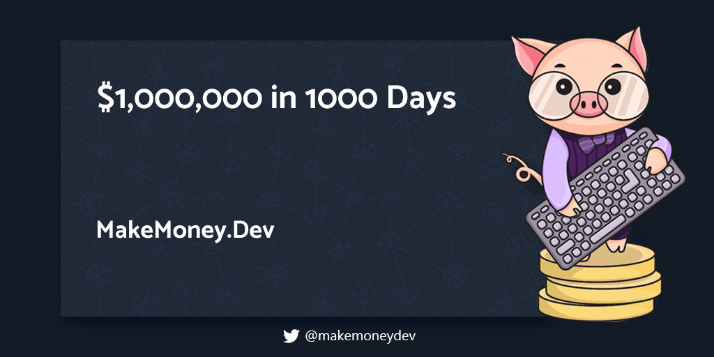 New Challenge: $1,000,000 in 1000 days